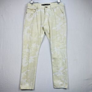 Ralph‎ Lauren Black Label Natural Camo Jeans Cream Mens 36 x 32 Slim Fit